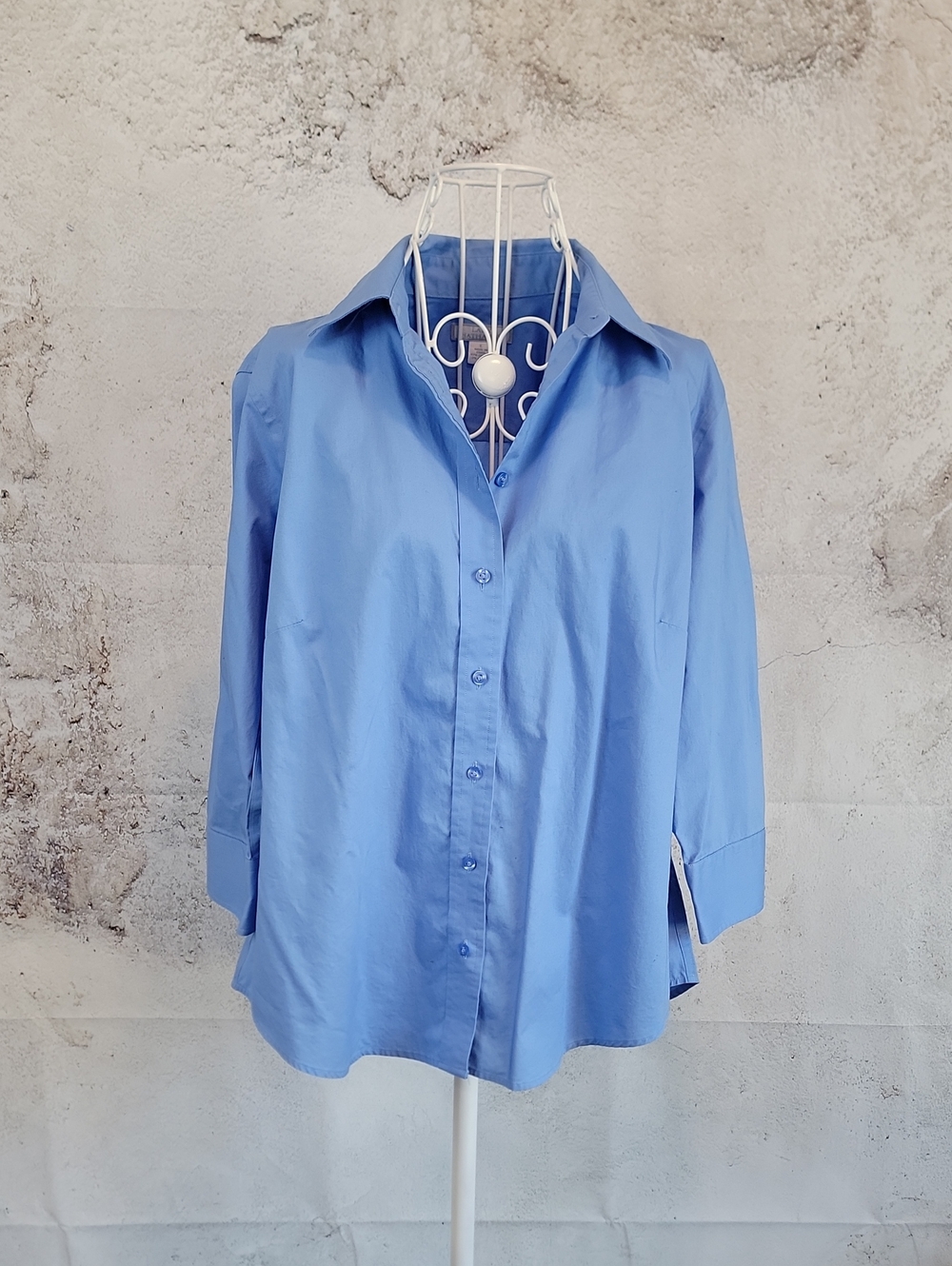 Lady Hathaway Button-Down Women's Classic Shirt - Blue Womens Size L